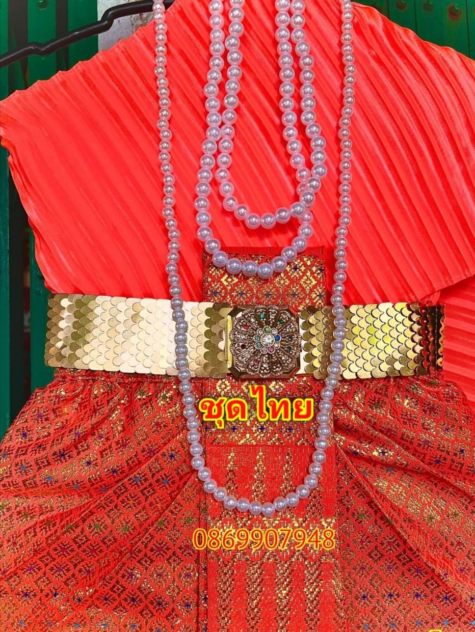 ชุดไทยสไบ (สีเขียวสวย)