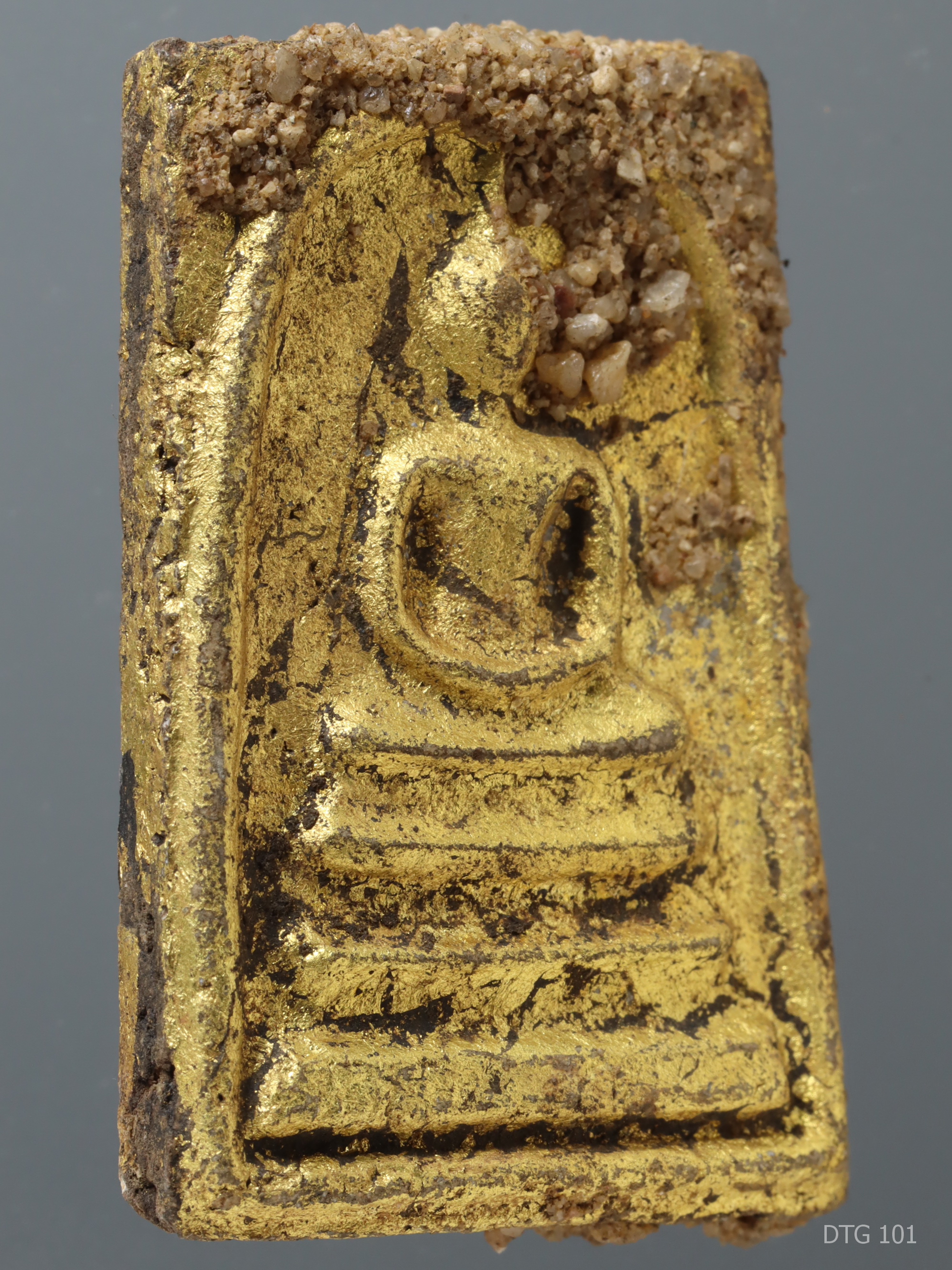 พระสมเด็จ พิมพ์ใหญ่ (พิมพ์องค์เสี่ยดม) กรุวัดสะตือ ปิดทอง DTG 101