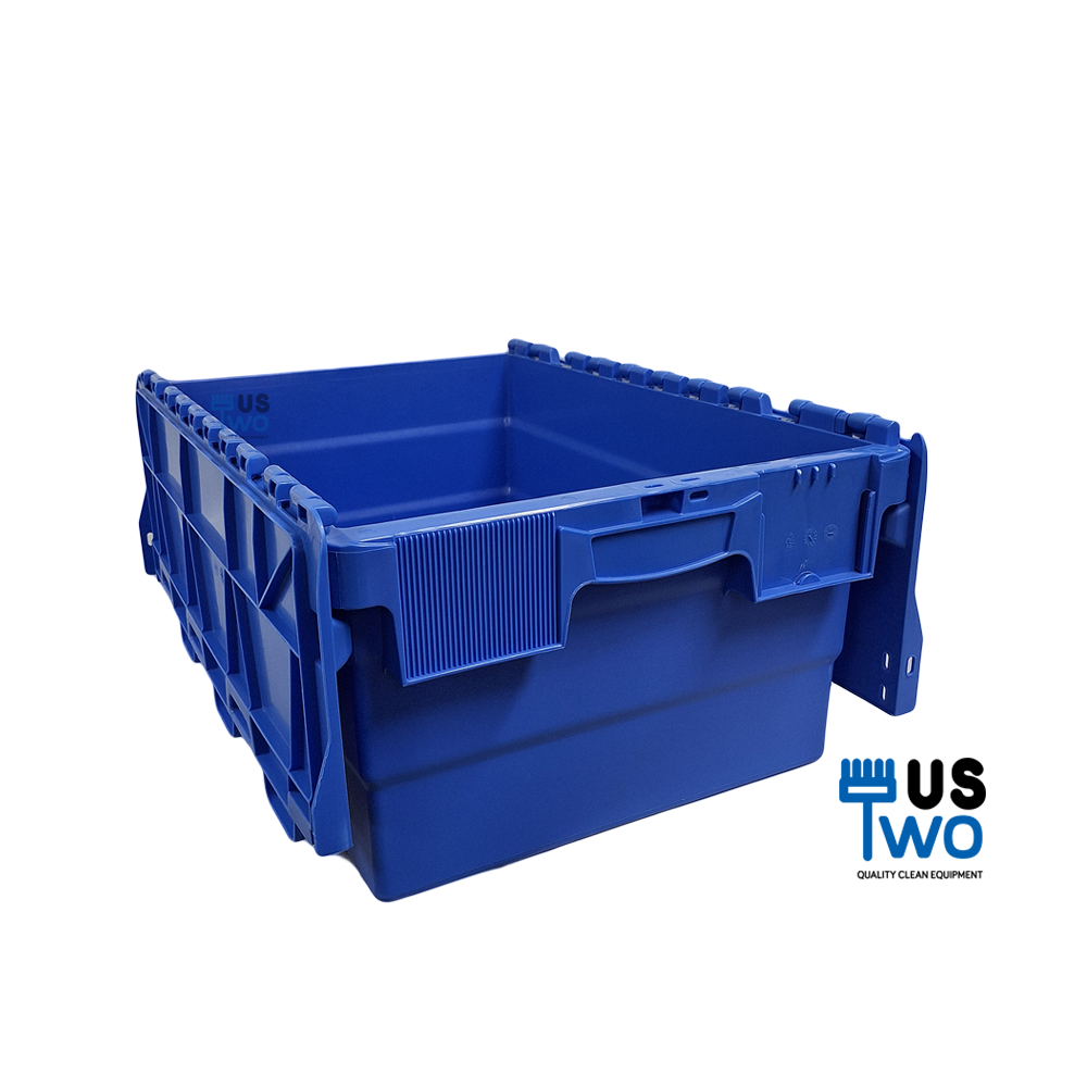 ลังพลาสติกทึบ ฝาพับคู่เตี้ย 42 ลิตร