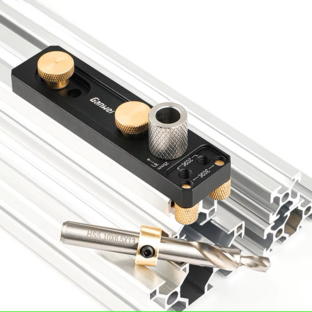 SIT TOOL Ganwei 2030 - 20/30 Series Aluminum Profile Drilling Jig Universal DIY Tool Aluminum Profile Drilling Positioning Tool for 2040 2020 3030 3060 Profiles - จิ๊กเจาะรูอลูมินัมโปรไฟล์ขนาด 20/30 มม สำหรับยึดโบล์ท