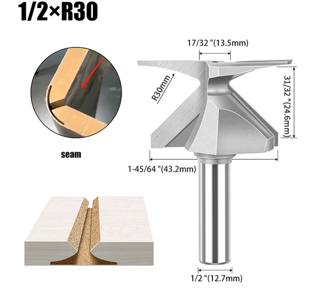 SIT Tool 63xx - 1/2-inch Shank Arc Bending Woodworking Router Bits - ดอกเร้าเตอร์ตีทำโค้งไม้ แกน 1/2นิ้ว