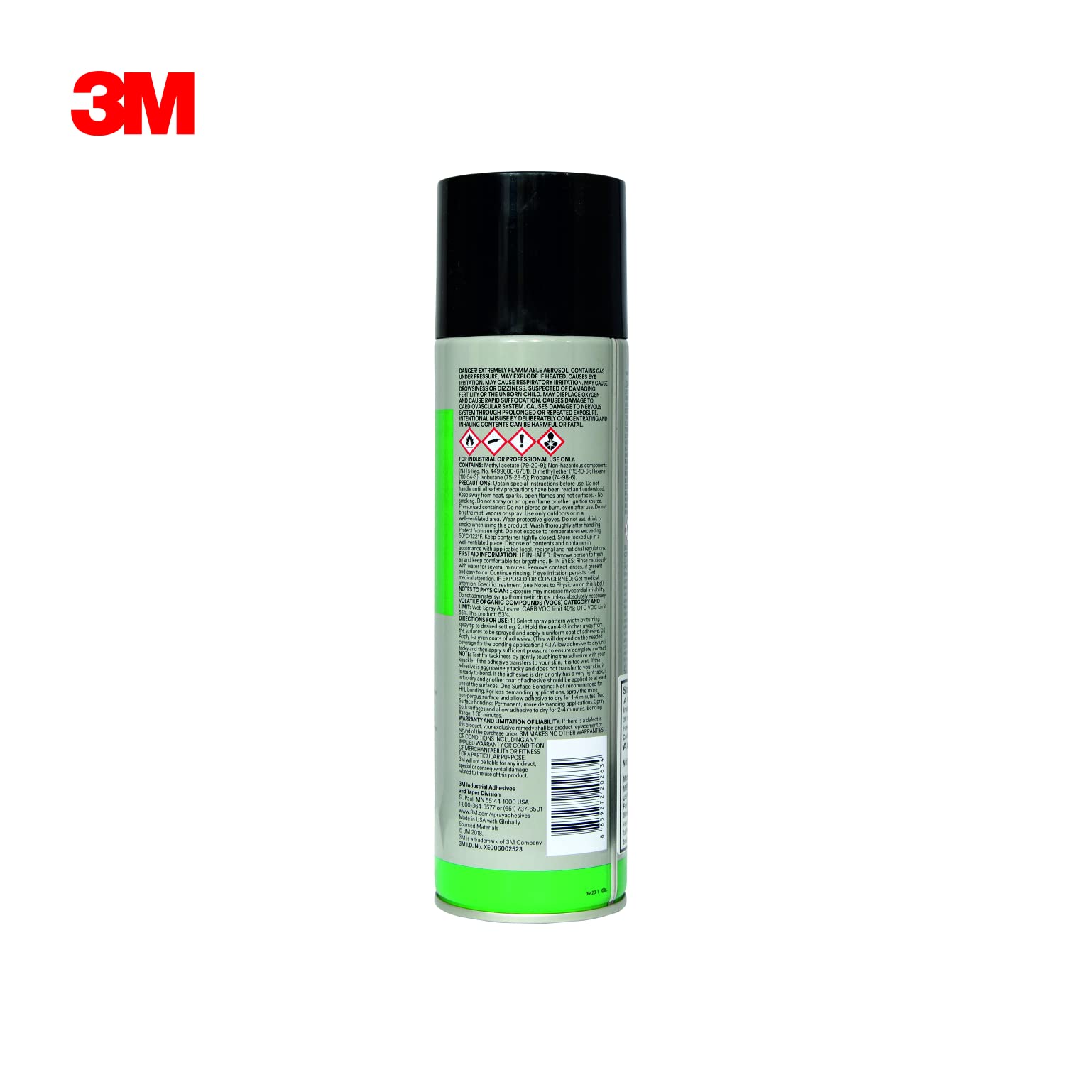 3M Heavy Duty 20 Spray Adhesive Clear, Can, Net Weight 13.75 oz. (391g.) กาวยางสเปรย์ เบอร์ 20 สำหรับงานไม้ ขนาด 13.75 ออนซ์ (391 กรัม)