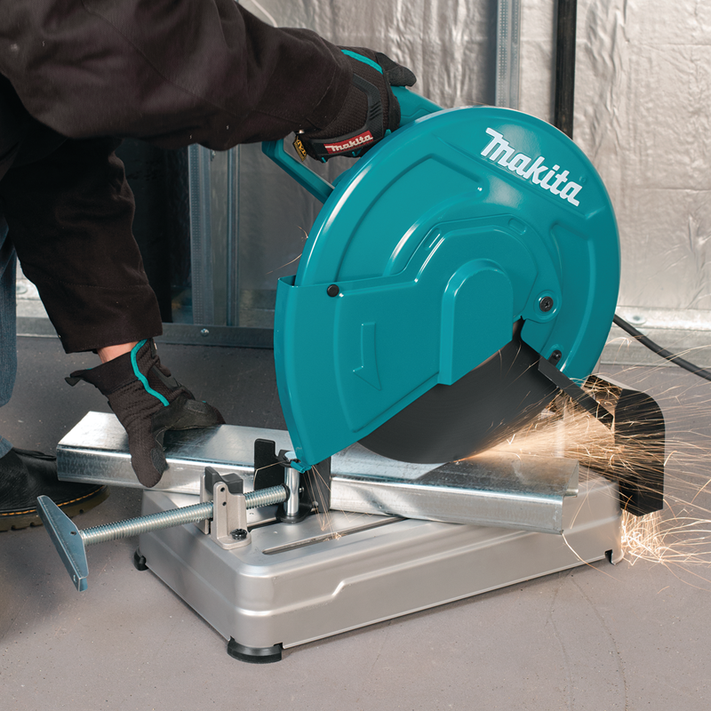 MAKITA LW1400 Metal Cut-off Saw - แท่นตัดไฟเบอร์ตัดเหล็กรุ่นเปลี่ยนใบไม่ต้องใช้เครื่องมือ ขนาด 14 นิ้ว MAKITA รุ่น LW1400