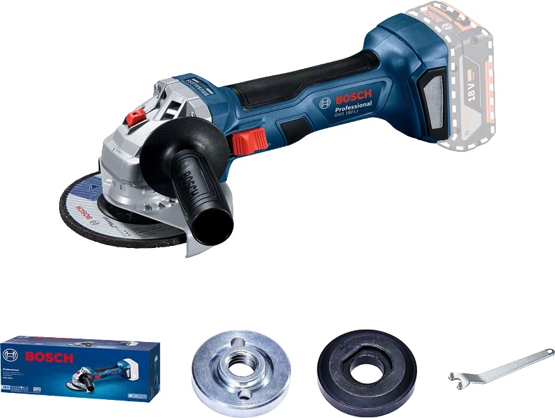 BOSCH GWS 180-LI Cordless BL Angle Grinder (Solo) - เครื่องเจียรไร้สาย 18V. รุ่น GWS180-LI (เครื่องเปล่าไม่มีแบตเตอรี่ ไม่มีแท่นชาร์จ) - 06019H90K0