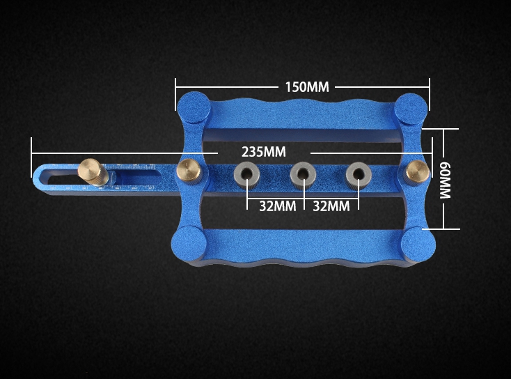 จิ๊กเจาะเดือยกลม แบบเจาะกึ่งกลางไม้โดยอัตโนมัติ ขนาด 6, 8 และ 10มม (Self Centering MT Dowel Jig)