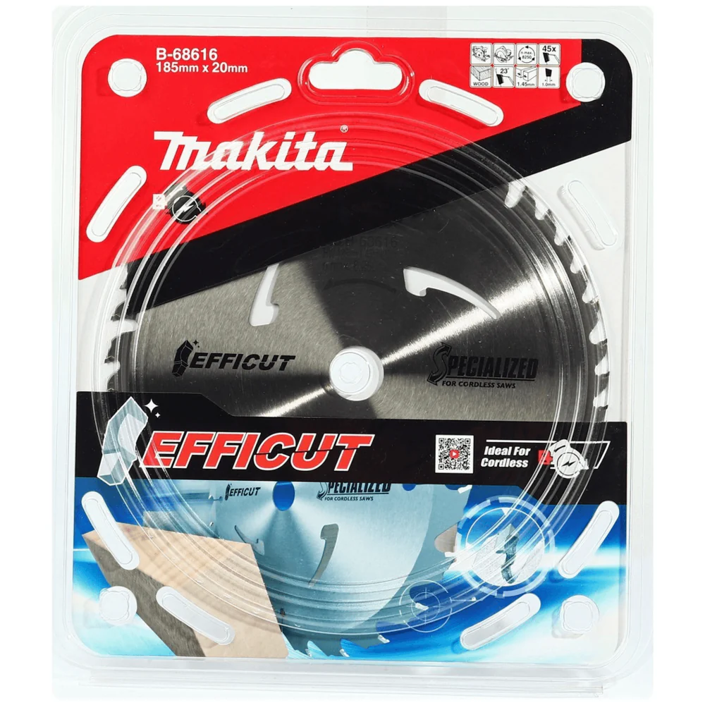 MAKITA B-68616 Circular Saw Blade 7-1/4" x 45T for Wood -ใบเลื่อยวงเดือนขนาด 7-1/4นิ้ว 45ฟัน สำหรับตัดไม้
