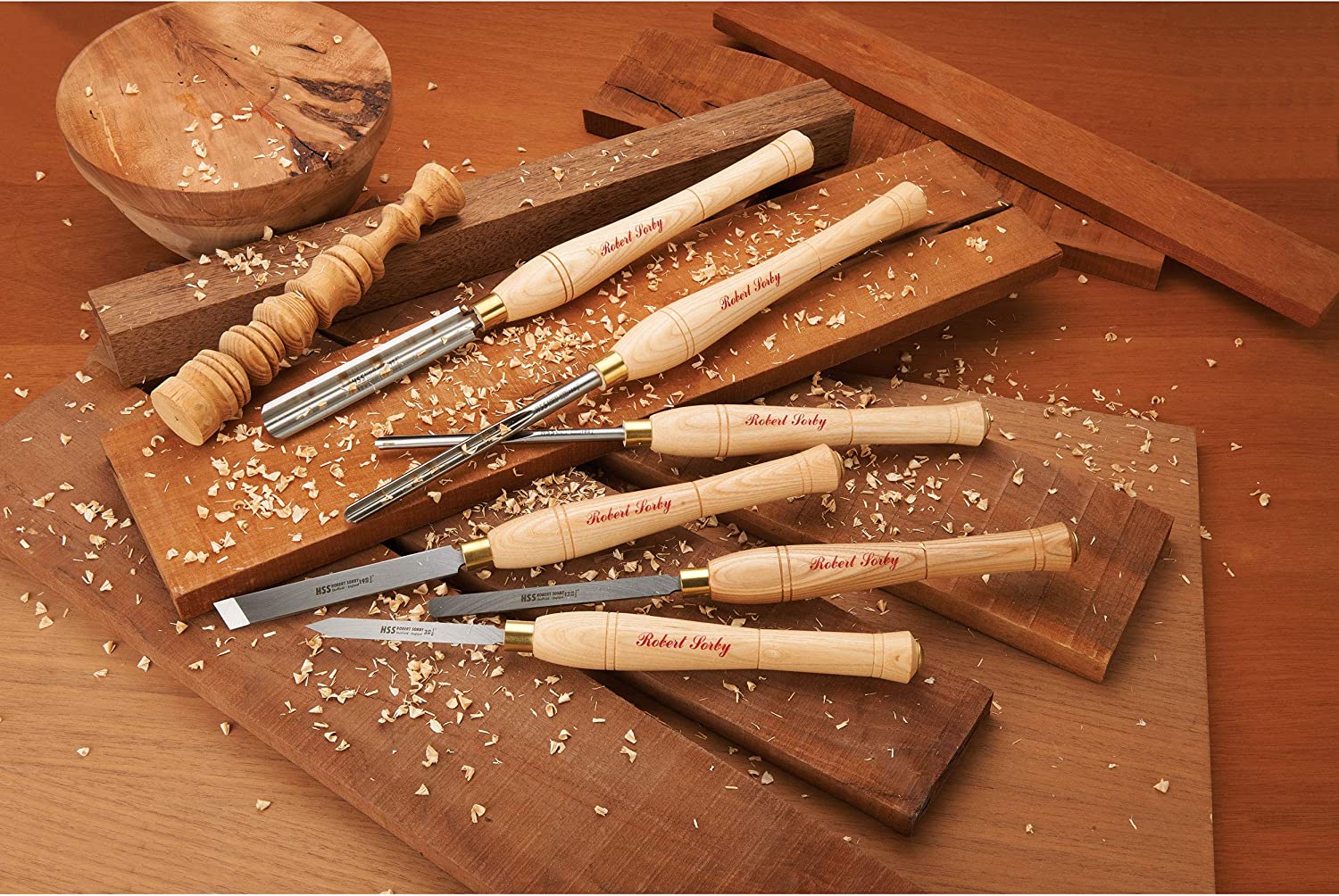 ROBERT SORBY - Six Piece Turning Tool Set without box (Made in England) - ชุดมีดกลึง 6 เล่ม ไม่มีกล่อง (ผลิตในอังกฤษ) *