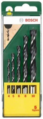 BOSCH 2607019440 Wood Drill Bit Set (5-Piece) - ชุดดอกปลายเกษรเจาะไม้ (ชุด 5 ดอก) - 2607019440