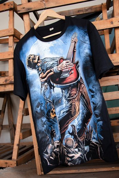 เสื้อยืด OVP Oversize เนื้อผ้าCotton 100% ลาย Dark Skull หัวกระโหลก สกรีนแน่น สีออฟเซ็ต งานสกรีนกลืนกับเนื้อผ้า
