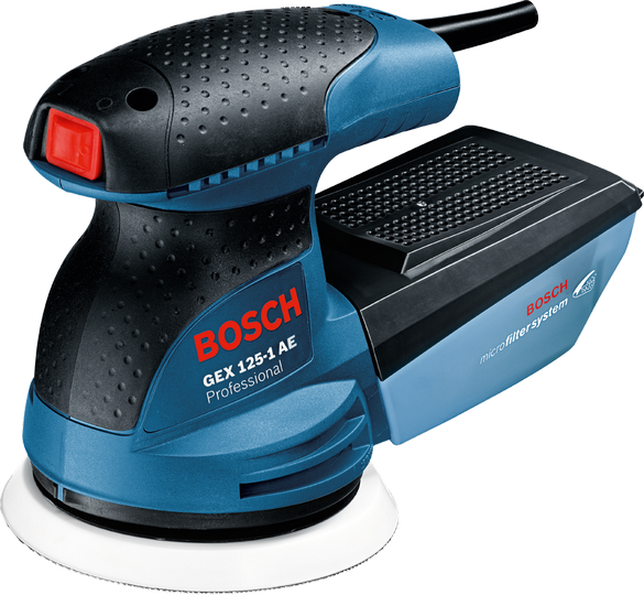 BOSCH GEX 125-1 AE Random Orbit Sander - เครื่องขัดกระดาษทรายลูกเบี้ยว 5 นิ้ว ปรับความเร็วรอบได้-250 วัตต์ - 06013875K0