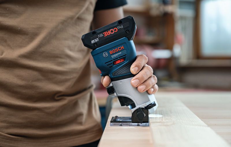 BOSCH GKF 18V-8 18v Cordless Palm Router (Tool Only- without battery and charger) -เครื่องเซาะร่องไร้สาย บ๊อช รุ่น GKF 18V-8 (ตัวเปล่า ไม่มีแบตเตอรี่ และแท่นชาร์จ)