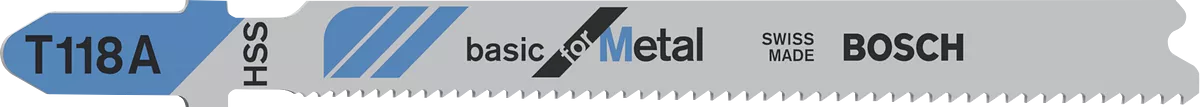 BOSCH T118A Jigsaw Blades Basic for Metal - ใบเลื่อยจิ๊กซอว์ตัดโลหะบ๊อช รุ่น T118A - 2608631013