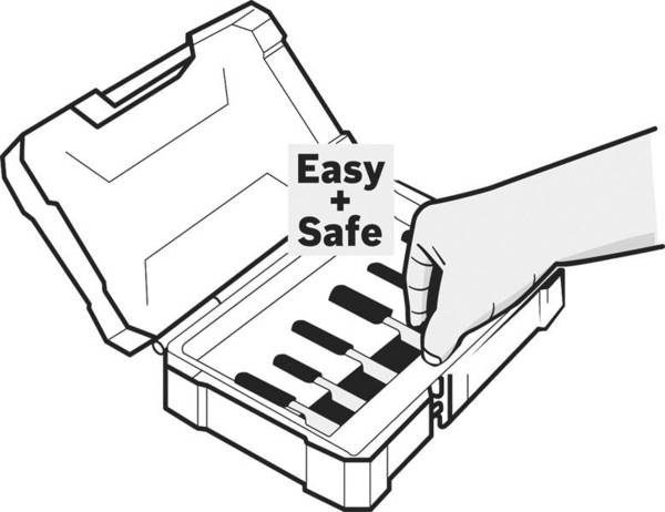 BOSCH Accessories 2607017467 ชุดดอกเร้าเตอร์แกน 1/4" จาก BOSCH (กล่องพลาสติก 6 ดอก/ชุด) ดอกกัดตรง - 2607017467