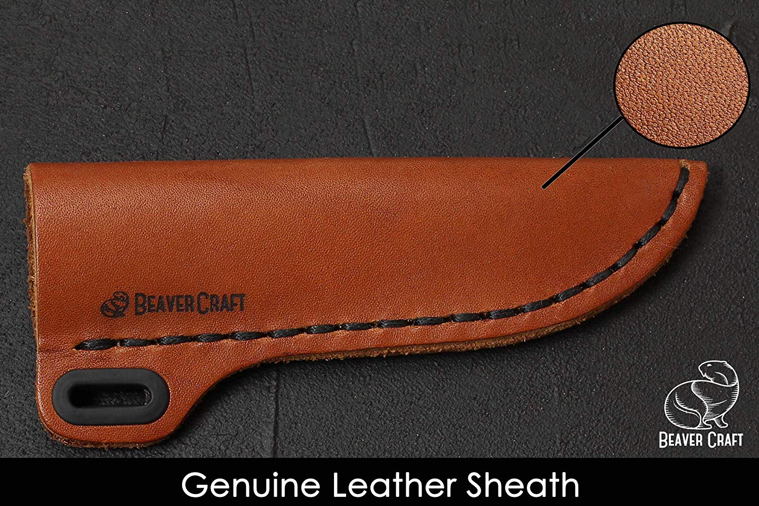 BeaverCraft C4s Sloyd Knife 3.14" Wood Carving Sloyd Knife with Leather Sheath for Whittling and Roughing, Durable High Carbon Steel - ชุดมีกแกะสลักไม้แบบชาวสวีเดนสำหรับงานถาก และการขึ้นเค้าโครงงาน มาพร้อมซองหนัง (Made in Ukraine)