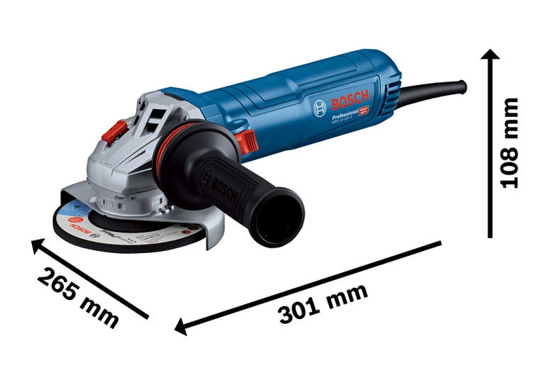 BOSCH GWS 12-125 S Angle Grinder - เครื่องเจียรไฟฟ้า หรือลูกหมูขนาด 5 นิ้ว ที่มีระบบป้องกันการดีดกลับ - 06013A60K0