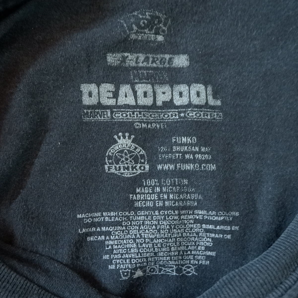 เสื้อยืดวินเทจมือสอง Vintage T-Shirt ลายการ์ตูน deadpool เดดพูล งานป้าย Marvel
