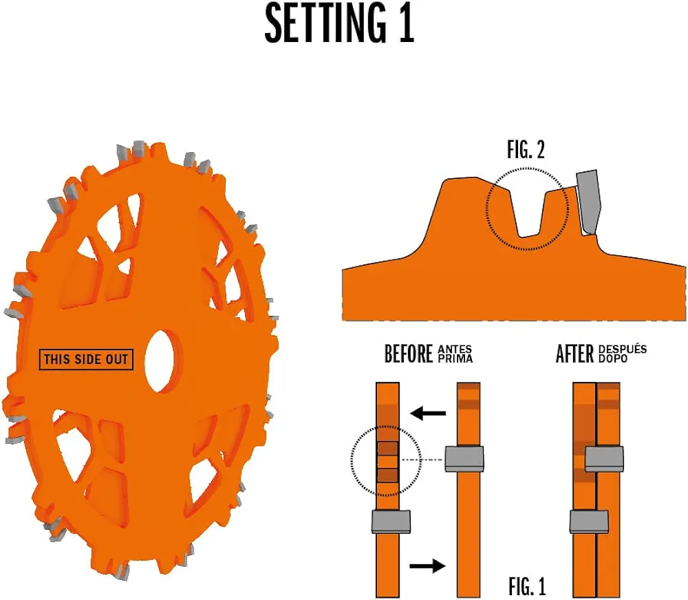 CMT ORANGE TOOLS 230.312.08 LOCKED DADO Saw Blade Set, UNI EN-847 - ชุดใบเลื่อยเซาะร่องขนาด 8นิ้ว แบบซ้อนเป็นชั้นมาตรฐาน UNI EN-847U (สินค้าสั่งซื้อล่วงหน้า Pre-Order)