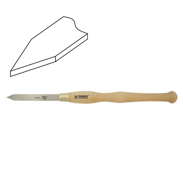 NAREX 859410 Set of woodturning chisels HSS LINE PROFI - มีดกลึงงานไม้ขนาดใหญ่เหล็ก HSS (Made in Czech Republic)