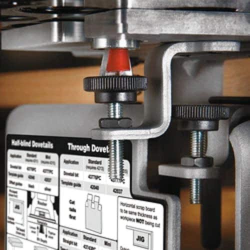 PORTER-CABLE 4216 12-Inch Super Deluxe Dovetail Jig with Router Adapter - จิ๊กทำเดือยหางเหยี่ยว และเดือยกล่อง พร้อมเทมเพลททำเดือยขนาดเล็ก และอแดปเตอร์ (U.S.A) สินค้าสั่งซื้อล่วงหน้า Pre-order