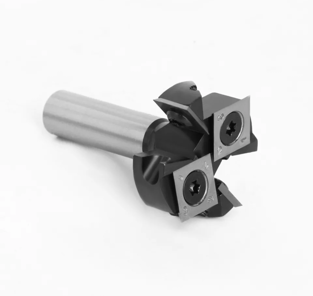 SIT TOOL SIT-RC2250 Insert Mini Surfacing & Rabbeting Flycutter 2+2 Flute Design 1-1/2" D, 1/2 Inch Shank Router Bit -ดอกเร้าเตอร์ปรับหน้าไม้ และบังใบ กว้าง 1-1/2นิ้ว แกน 1/2นิ้ว มีใบตัดคาร์ไบด์ชนิดเปลี่ยนได้ SIT TOOL รุ่น SIT-RC2250