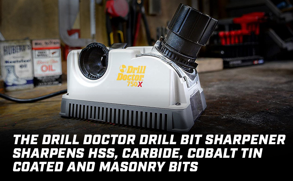 DRILL DOCTOR 750X/ XE Drill Bit Sharpener - เครื่องลับคมดอกสว่านด้วยเพชร ลับดอกได้ตั้งแต่ขนาด 3/32 นิ้ว จนถึง 3/4 นิ้ว (ประมาณ 2.39 มม. ถึง 19 มม.) (สินค้าสั่งซื้อล่วงหน้า Pre-Order)