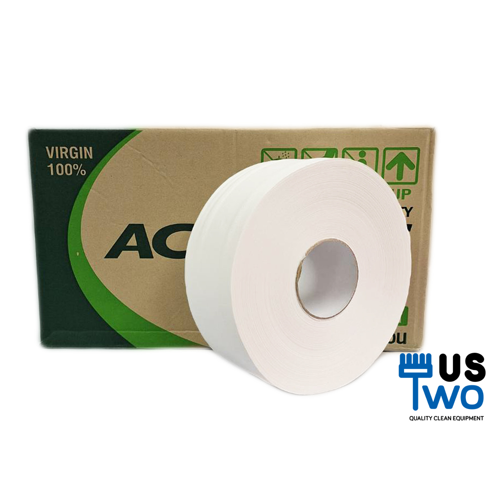 กระดาษชำระม้วนใหญ่ หนา 2 ชั้น ACSEPT