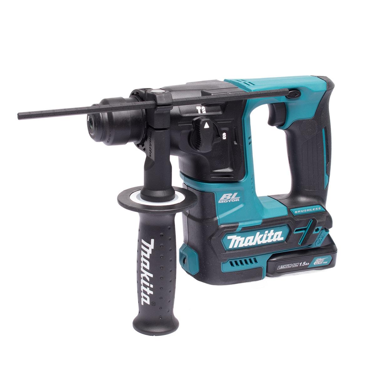 MAKITA HR166DSYE1 12V Cordless SDS plus Rotary Hammer Drill with 2x 1.5Ah batteries and charger - สว่านโรตารีไร้สาย Li-Ion 12V ระบบ SDS Plus มากีต้ารุ่น HR166DSYE1 (พร้อมแบตเตอรี่ 1.5 Ah 2 ก้อน และแท่นชาร์จ)