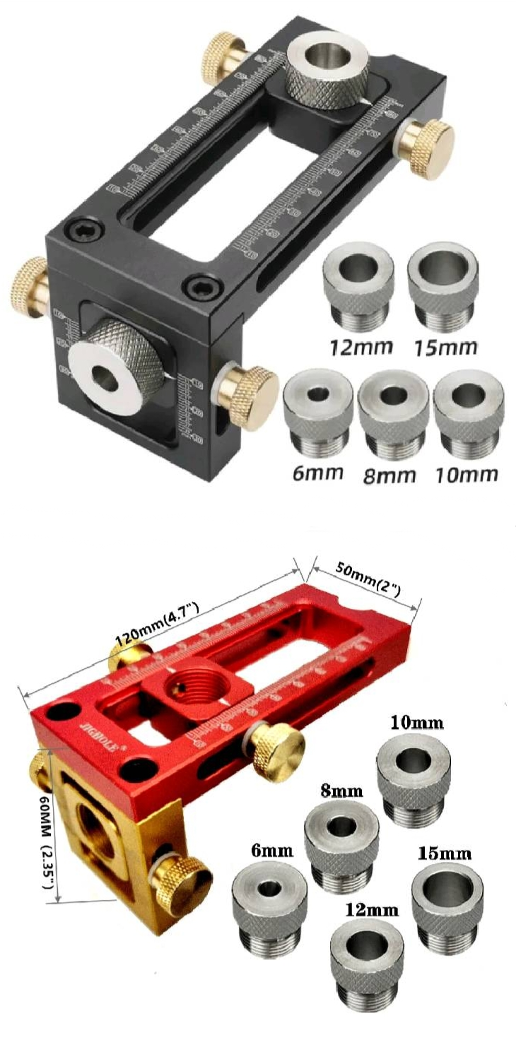 SIT TOOL CDJ-xxx Universal Cross Dowel Jig with Steel Guide Bushing - จิ๊กเจาะเดือย Universal Cross Dowel พร้อมปลอกเหล็กนำเจาะ