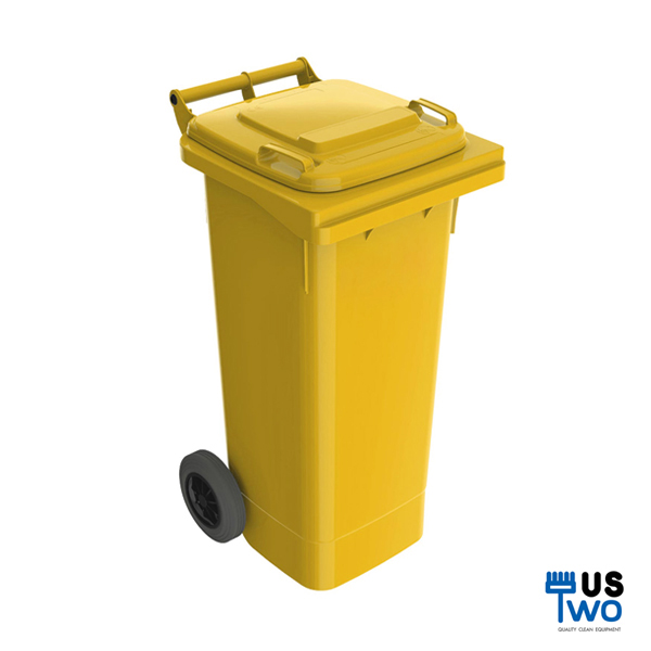 ถังขยะใหญ่พร้อมล้อเข็น 240 ลิตร ฝาเรียบ ไม่มีสกรีน
