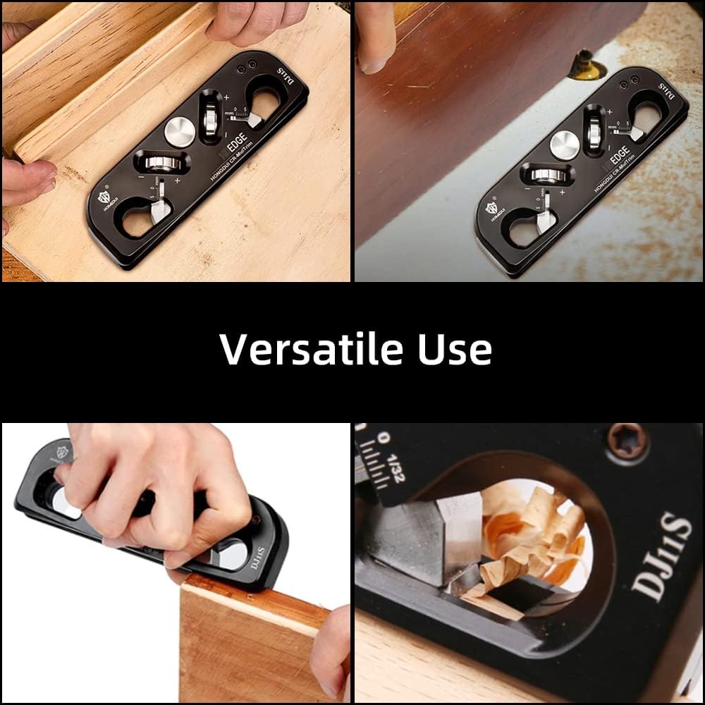 HONGDUI DJ11S - Chamfer Plane Edge Plane Corner Plane Quick Edge Trimmer Chamfering Tool with 3 Carbide Inserts for Woodworking- กบไสมุมพร้อมใบกบคาร์ไบด์ 3 ใบ Hongdui รุ่น DJ11S