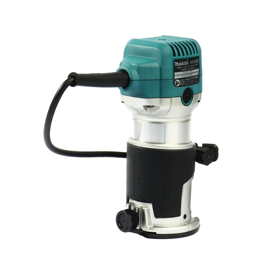 MAKITA RT0702CJ 1/4-inch 710W Compact Router Kit - เครื่อเซาะร่อง หรือทริมเมอร์ 1/4 นิ้ว 710 วัตต์ Makita รุ่น RT0702CJ