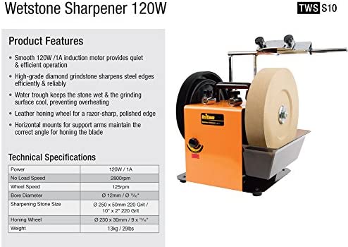 Triton TWSS10 - 120W 250mm (10-inch) Whetstone Sharpener (U.K)