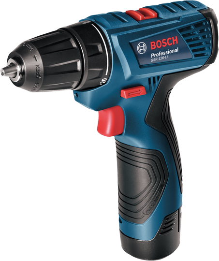 BOSCH GSR 120-LI Cordless Drill/ Driver with 2x1.5Ah batteries and charger - สว่าน/ไขควงไฟฟ้าไร้สาย บ๊อช GSR 120-LI พร้อมแบตเตอรี่ 1.5Ah 2 ก้อน และแท่นชาร์จ - 06019F70K0