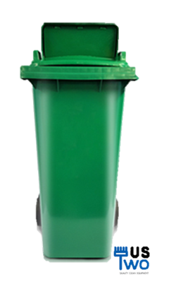 ถังขยะใหญ่ พร้อมล้อเข็น 240 ลิตร ฝา 1 ช่องทิ้ง ไม่มีสกรีน
