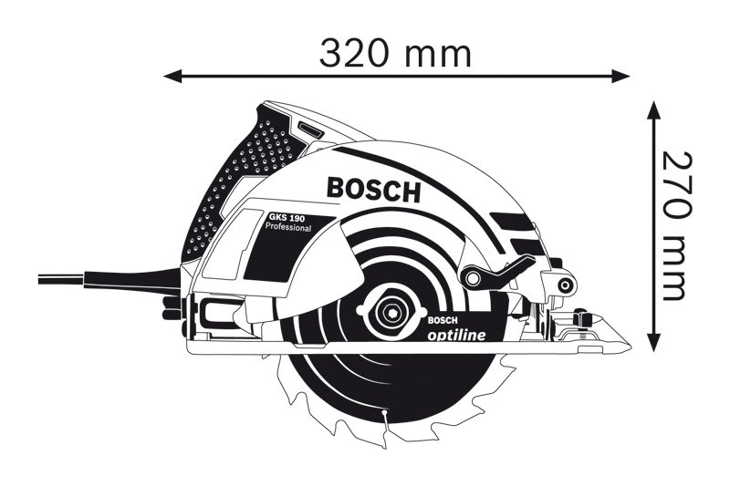 BOSCH GKS 190 7-inch Circular Saw- เลื่อยวงเดือน 7 นิ้ว BOSCH รุ่น GKS 190 - 06016230K0