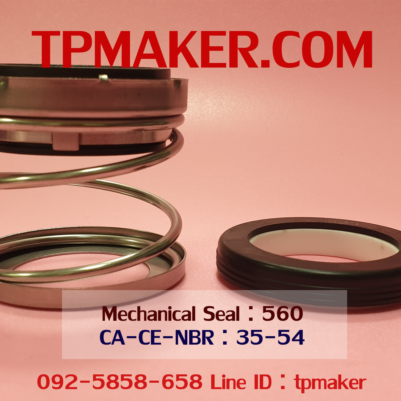 Mechanical Seal แมคคานิคอล ซีล : รุ่น560 สปริงตรง : 35-54 CA-CE-NBR