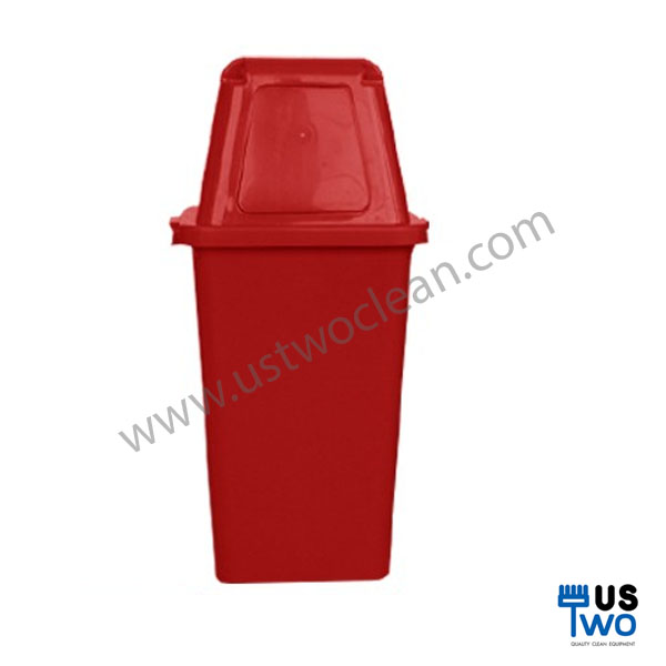 ถังขยะทรงเหลี่ยม พร้อมฝาครอบทรงสูง 40 ลิตร