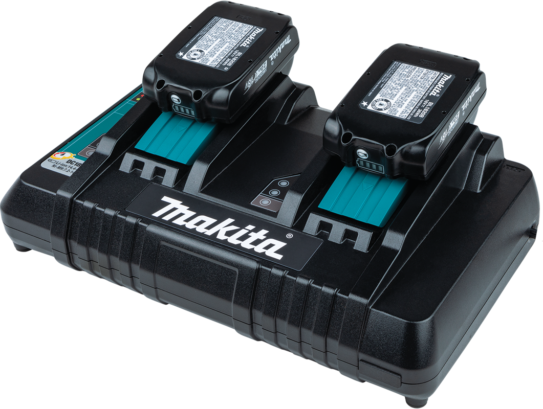 MAKITA DC18RD - 18V LXT® Lithium‑Ion Dual Port Rapid Optimum Charger - แท่นชาร์ทเร็วพร้อมกัน 2 ก้อนสำหรับชาร์จแบตเตอรี่ลิเธียมไอออน มากีต้า รุ่น DC18RD