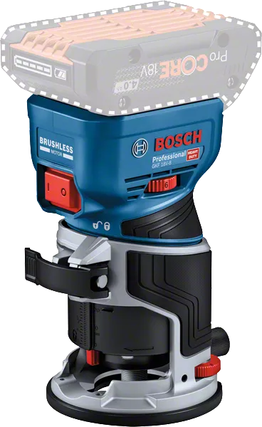 BOSCH GKF 18V-8 18v Cordless Palm Router (Tool Only- without battery and charger) -เครื่องเซาะร่องไร้สาย บ๊อช รุ่น GKF 18V-8 (ตัวเปล่า ไม่มีแบตเตอรี่ และแท่นชาร์จ)