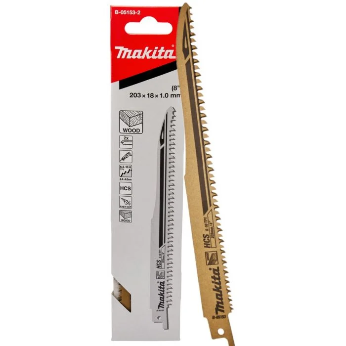 MAKITA B-05153 203mm (8-inch) Reciprocating Saw Blades (5 pc.) - ใบเลื่อย เลื่อยชัก ขนาด 203มม (8 นิ้ว) - B-05153