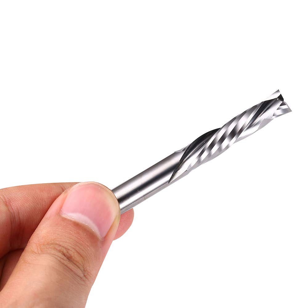 SIT TOOL SIT-MUD835 Solid Carbide Compression Spiral Bit, 35 mm. Cutting Length, 8mm. Shank - ดอกทริมเมอร์ชนิดคาร์ไบด์ทั้งแท่ง คมแบบเกลียวยาว 35 มม. 2 ชุดกัดขึ้นและลง แกน 8มม. รุ่น SIT-MUD835