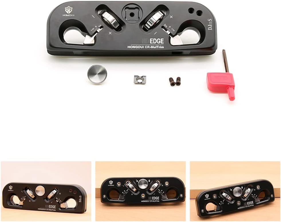 HONGDUI DJ11S - Chamfer Plane Edge Plane Corner Plane Quick Edge Trimmer Chamfering Tool with 3 Carbide Inserts for Woodworking- กบไสมุมพร้อมใบกบคาร์ไบด์ 3 ใบ Hongdui รุ่น DJ11S