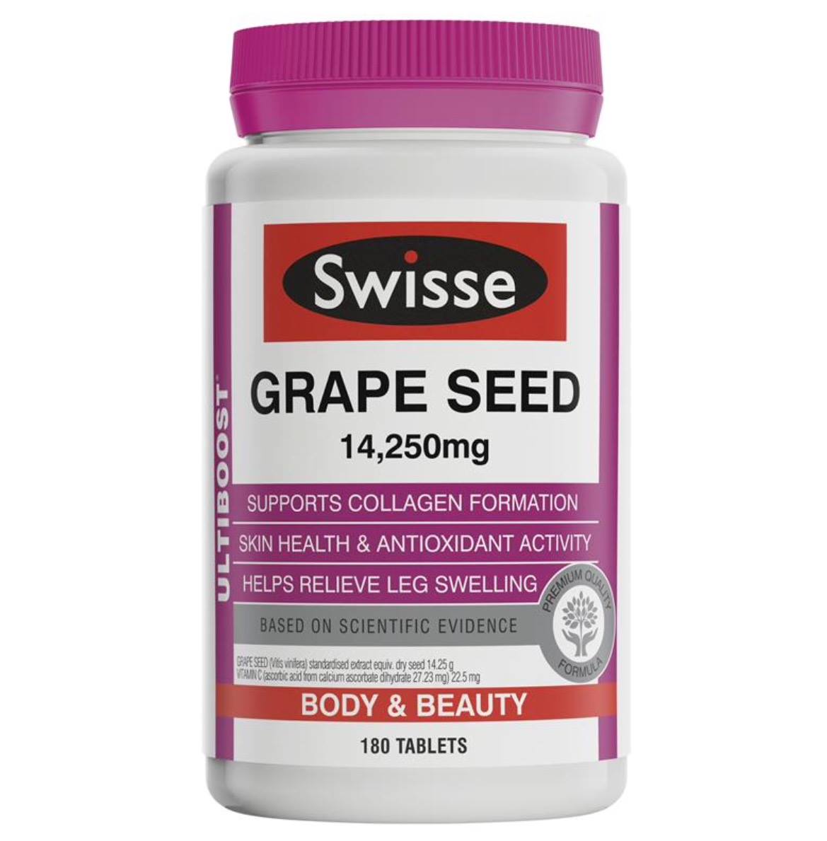 Swisse Grape Seed 14,250 mg (180 เม็ด)