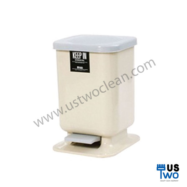 ถังขยะเท้าเหยียบ ทรงเหลี่ยม 10 ลิตร