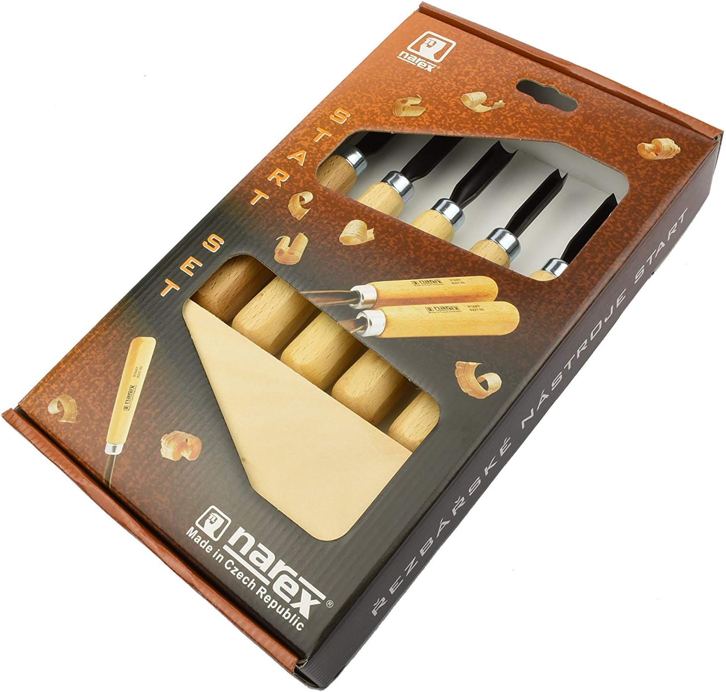 NAREX 869200 - Wood Carving Chisel 5-piece Set ชุดสิ่วแกะสลัก 5 ชิ้นของ NAREX