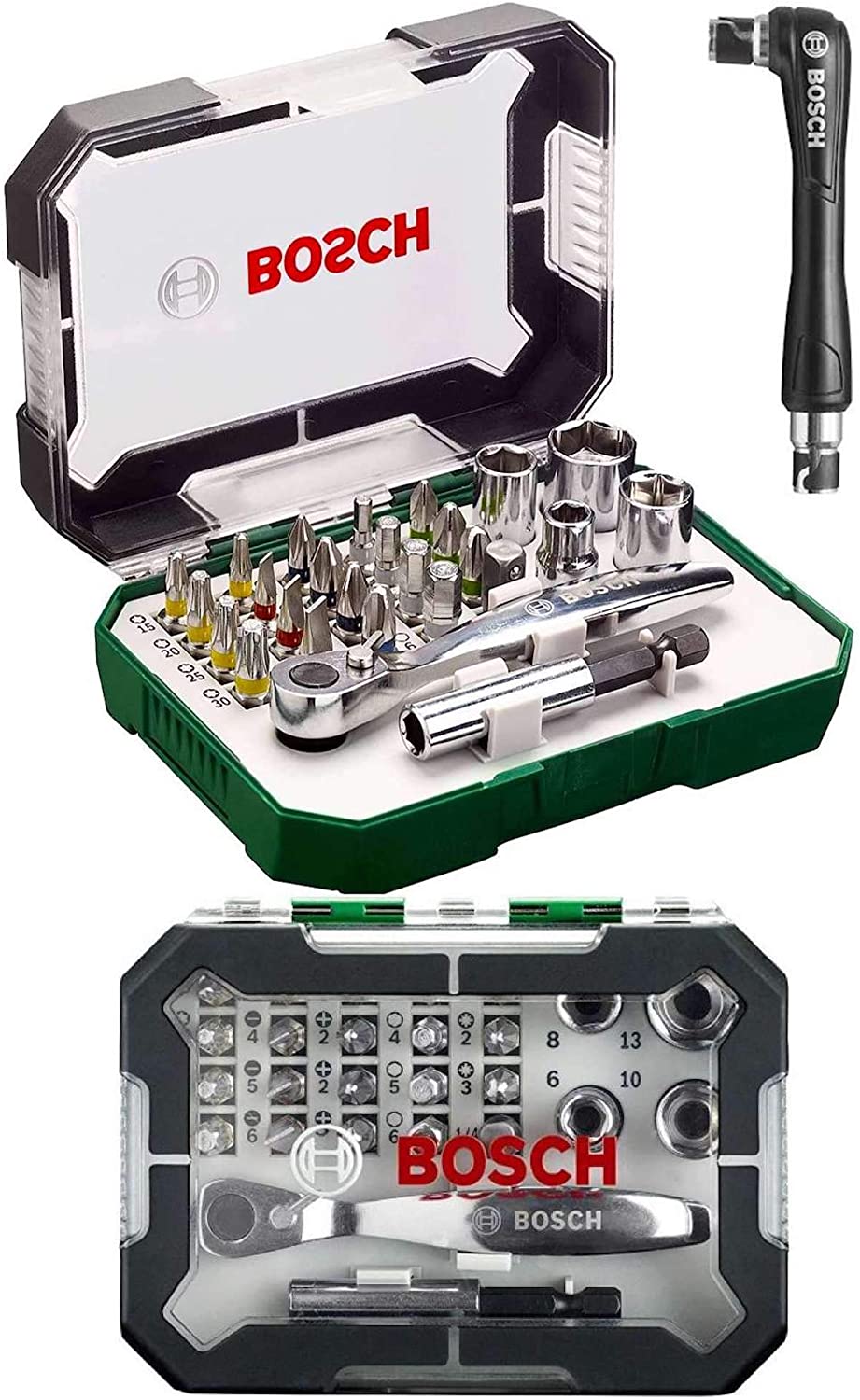BOSCH 2607017392 X-Line Angle Driver Bit set - 27-piece - ชุดดอกไขควงพร้อมด้ามขันคองอ 27 ชิ้น - 2607017392
