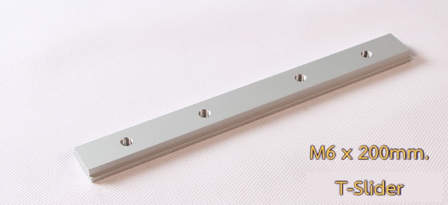 Wnew M6x200mm. or M8x200mm. T-slider for Wnew Miter-slot ตัวสไลด์ในราง ขนาดรู M6 หรือ M8 ยาว 200 มม. สำหรับใช้กับราง Miter ของ Wnew