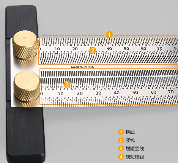Wnew Precision Marking T-Rule - Metric (300mm) - ไม้บรรทัดตัวที ที่สามารถทำเครื่องหมายกำหนดระยะได้แบบละเอียด แบบเมตริกขนาด 300 มม.(12 นิ้ว)
