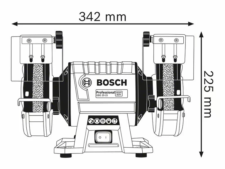 BOSCH GBG 35-15 6-inch (150มม.) Double-Wheeled Bench Grinder- เครื่องมอเตอร์หินไฟขนาด 6 นิ้ว (150มม.) บ็อช รุ่น GBG 35-15 - 060127A3K0