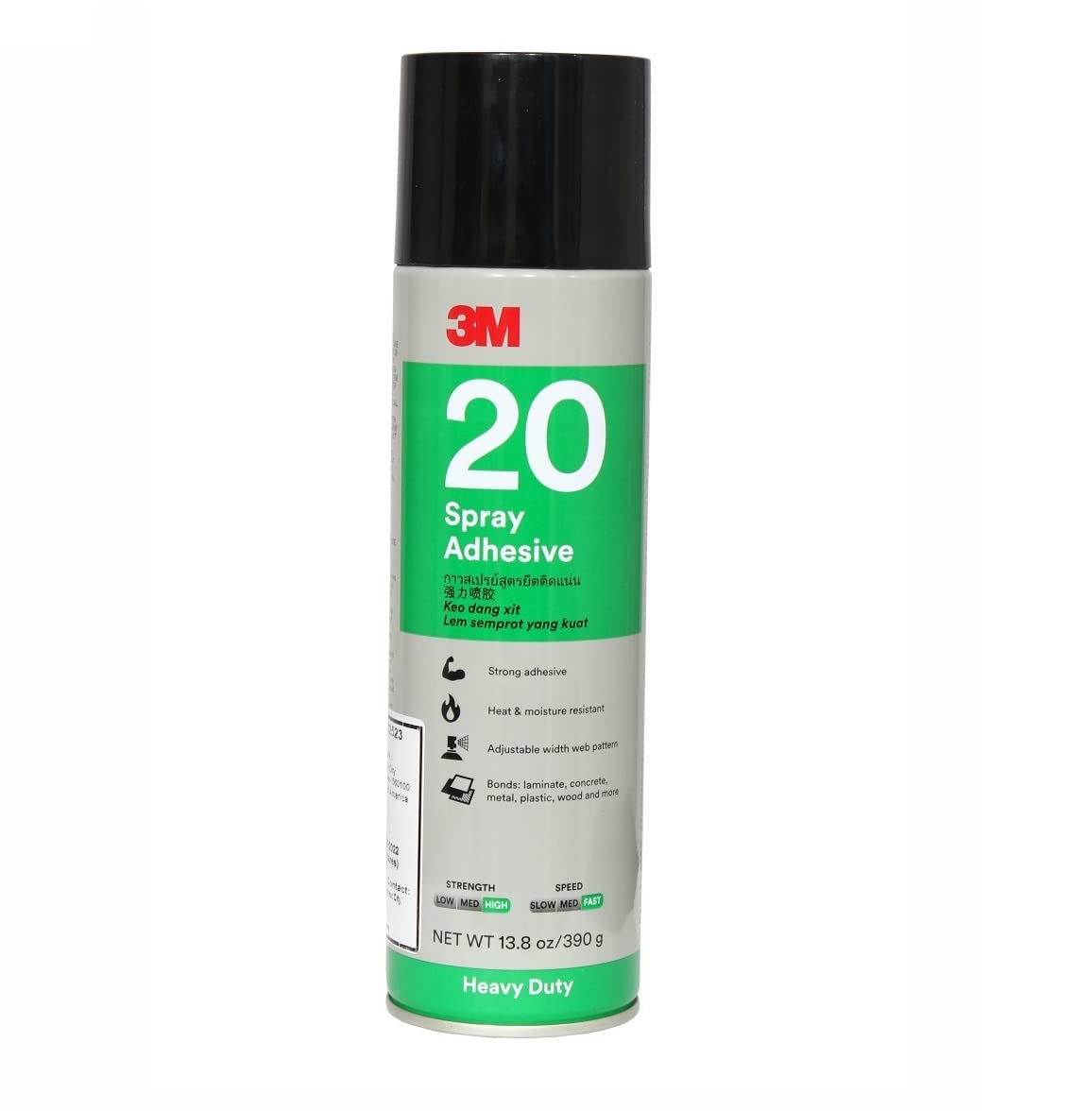 3M Heavy Duty 20 Spray Adhesive Clear, Can, Net Weight 13.75 oz. (391g.) กาวยางสเปรย์ เบอร์ 20 สำหรับงานไม้ ขนาด 13.75 ออนซ์ (391 กรัม)